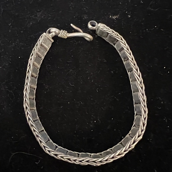 925 STERLING SILVER VINTAGE SOLID HEAVY BRACELET - Picture 3 of 6
